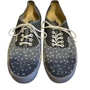 Vans Black Grey White Printed Men’s Shoe Sz 10